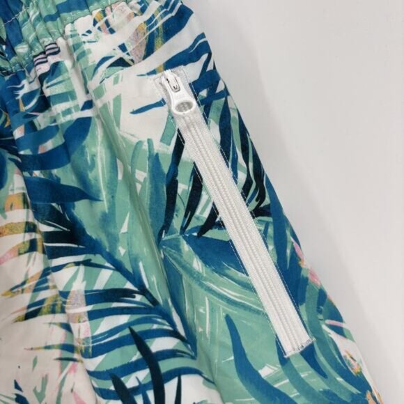 Ocean Pacific Swim Shorts Womens XL Tropical Palm Print Drawstring Pockets Beach - Picture 4 of 5